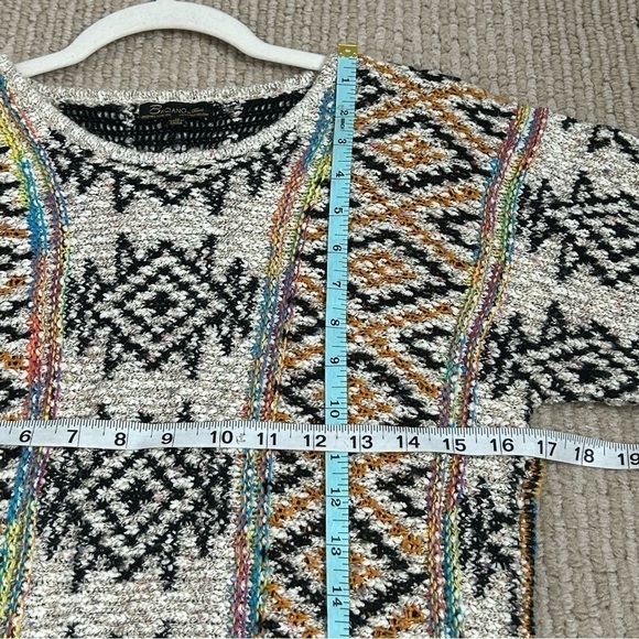 Baciano By Bacci Colorful Aztec Fringe Knit Sweater - Picture 11 of 12